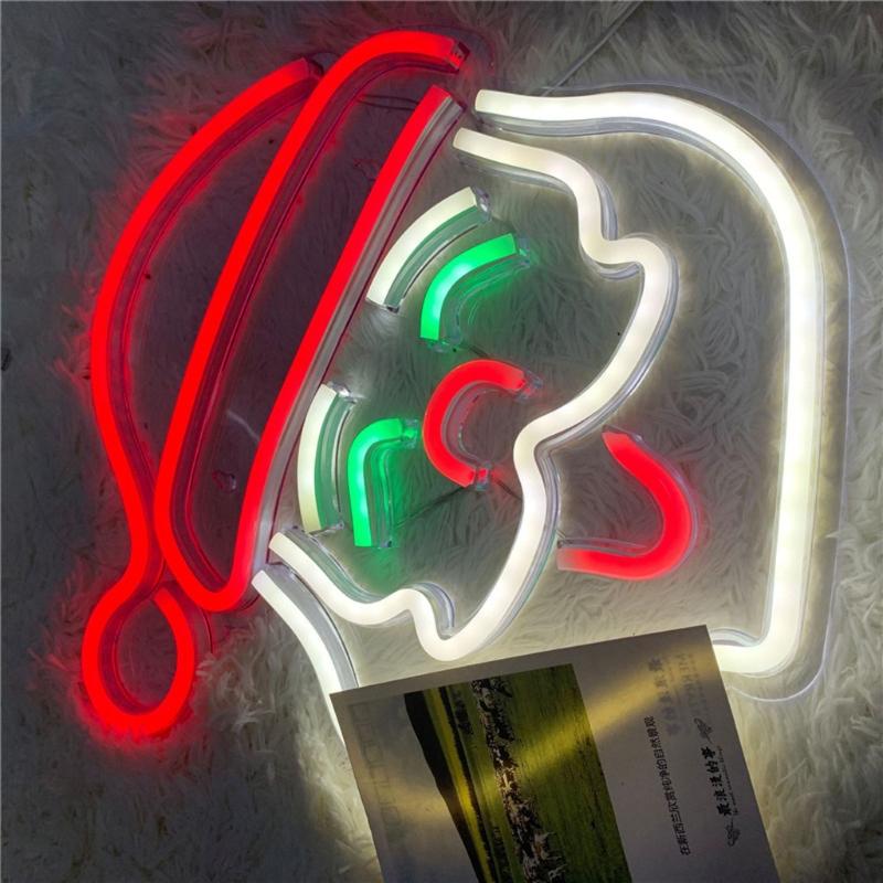 English Words  Light LED  Signs Santa  Sign for Kids Room Bedroom Hotel Shop Restaurant Wall Decoration