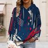 Womens Plus Size Hooded Sweatshirt White Drawstring Long Sleeve Loose Casual Fashion Daily Wear