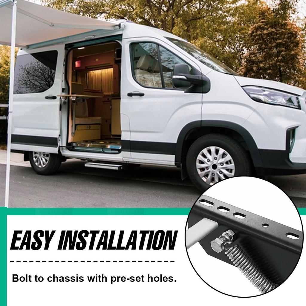 Einzel-/Doppelauszugsstufe Aluminium Stahl Manuell Wohnwagen Wohnmobil Camper Wohnmobil Hochfester Kohlenstoffstahl Neu