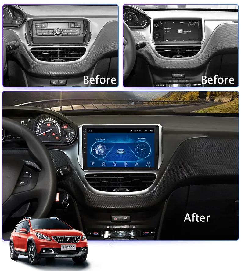 Android 12 GPS Car Radio For Peugeot 2008 208 Series 2012-2018 Autoraido Stereo Navigation GPS Multimedia Video Carplay DVD