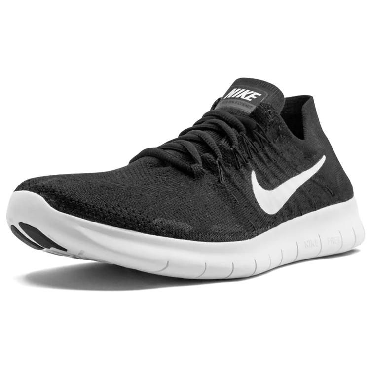 New Nike Free Rn Flyknit 2017 Black/White Anthracite Women's 880844-001