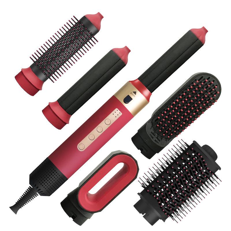 Zes-in-één Hoge Snelheid Hete Lucht Borstel: Multifunctionele Krul- & Stijltang Haardstyling Set