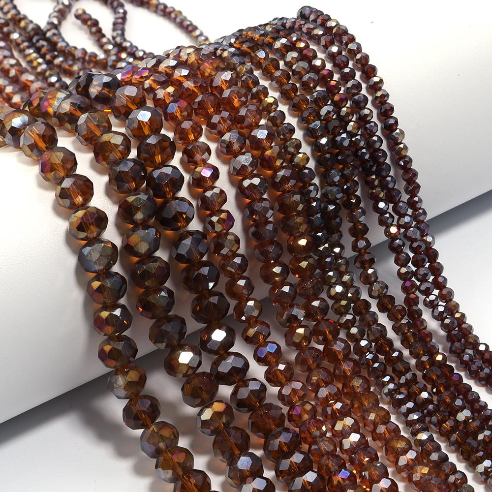 3/4/6/8/10mm Colorful Faceted Crystal Glass Beads Loose Spacer Beads For Jewelry Making DIY Bracelet Necklace Accessories
