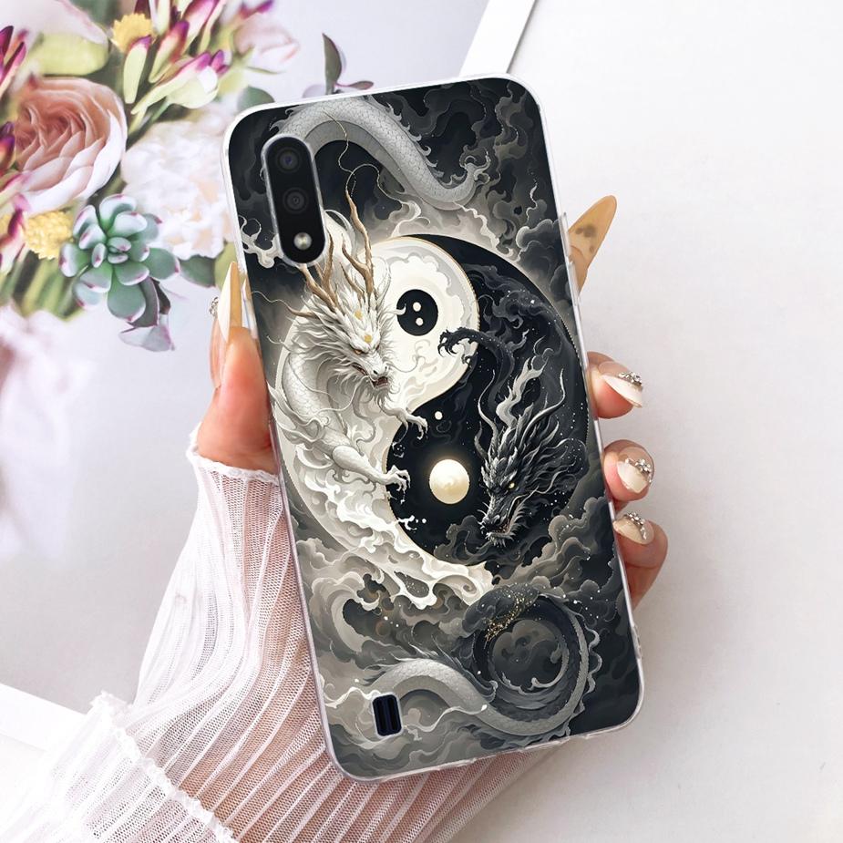 For Samsung Galaxy A01 Case SM-A015F New Luxury Painted Cover Soft Slim Phone Case For Samsung A01 M 01 Galaxy M01 Fundas Bumper