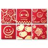 6Pcs Square Rectangle Chinese New Year Red Envelope Shining Lucky Money Bag  2024 Year of Dragon