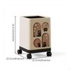 Wastebasket Rolling Trash Can, Bedroom, Living Room, Creative Cat Design Square Wheels