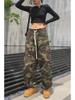 2024 American Retro Camouflage Slim Hip-Hop Overalls Women's Casual Trendy Leggings