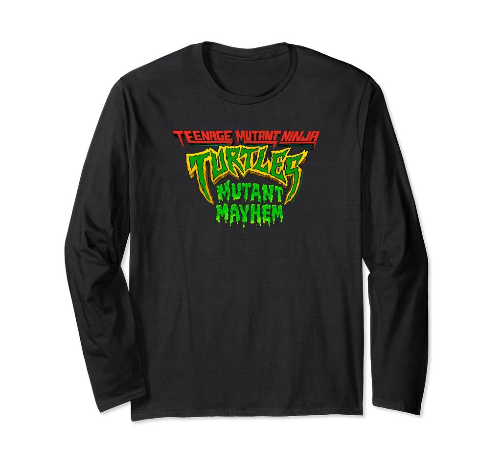 Teenage Mutant Ninja Turtles Mutant Mayhem Slime Retro Logo Long Sleeve T-Shirt