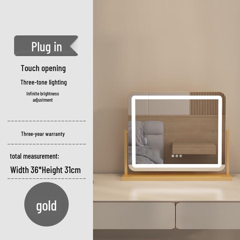 MARYYA Large Rotating Desktop Makeup Mirror
