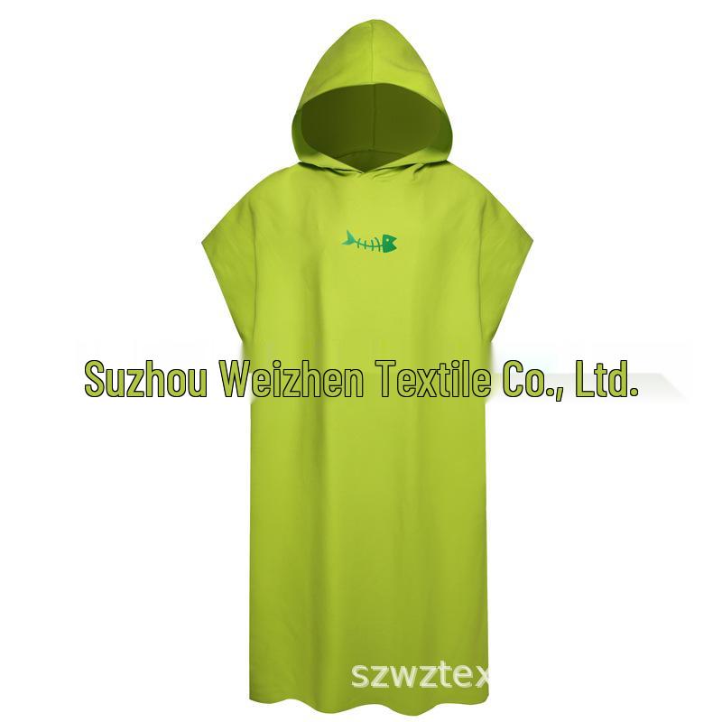 פונצ'ו חוף פליז דו-צדדי: חלוק מגבת לביש לחוף הים ולצלילה.