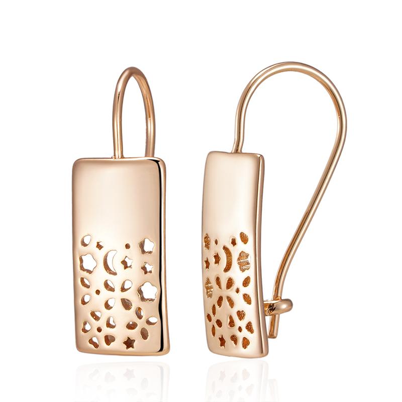 

Kinel гладкие ажурные скульптурные серьги-подвески для женщин цвета розового золота висячие серьги