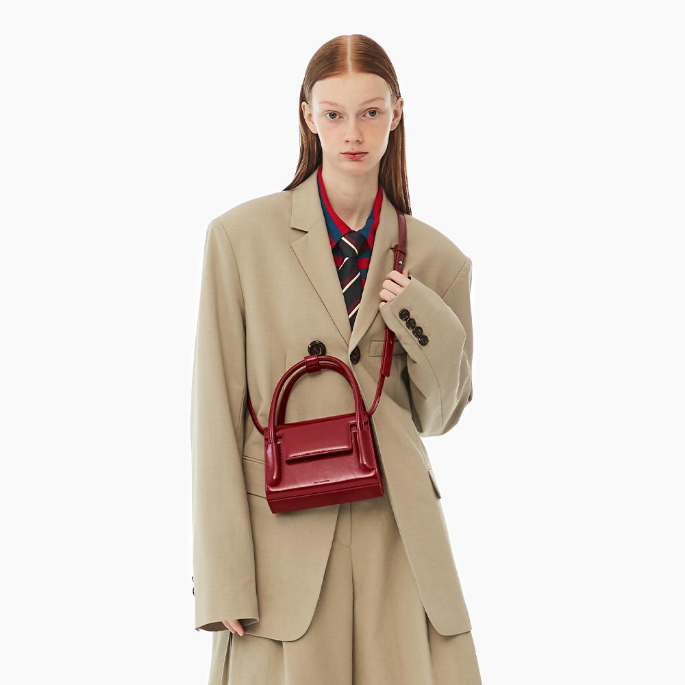 

FIND KAPOOR Marty Bag 18 Красный мятый
