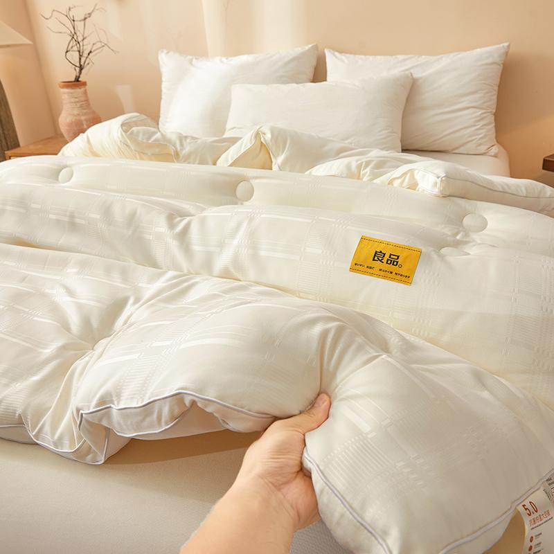 High Quality Autumn Winter Double Bed Duvet Insert Queen Size Thick Warm Quilted Comforter Soybean Fiber Fluffy Soft Quilt Core