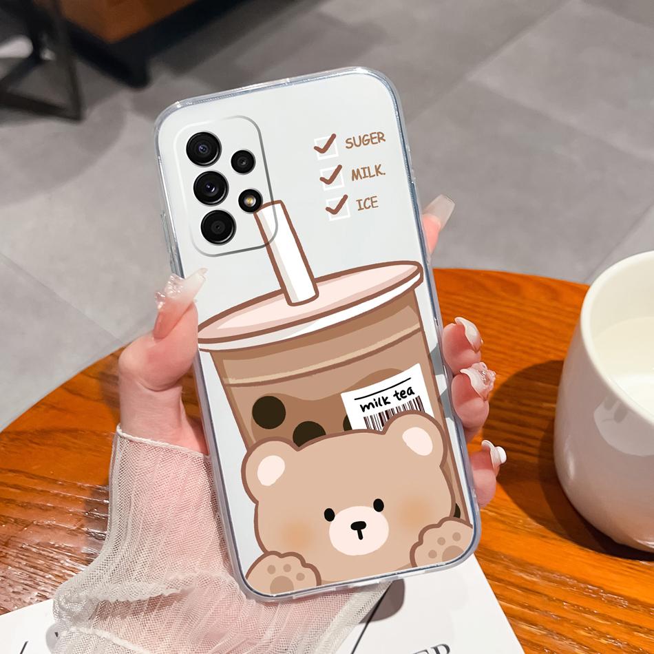 Flower Case For Samsung Galaxy A52 Phone Cover For Samsung A 52 Cases Soft Transparent Silicone Christmas Elk deer Back Covers