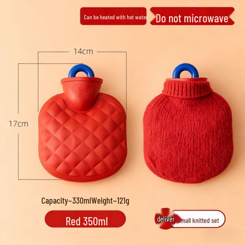 

Plush Explosion-Proof Hot Water Bottle for Girls - Winter Hand and Abdomen Warmer, Available in Large and Small Sizes.