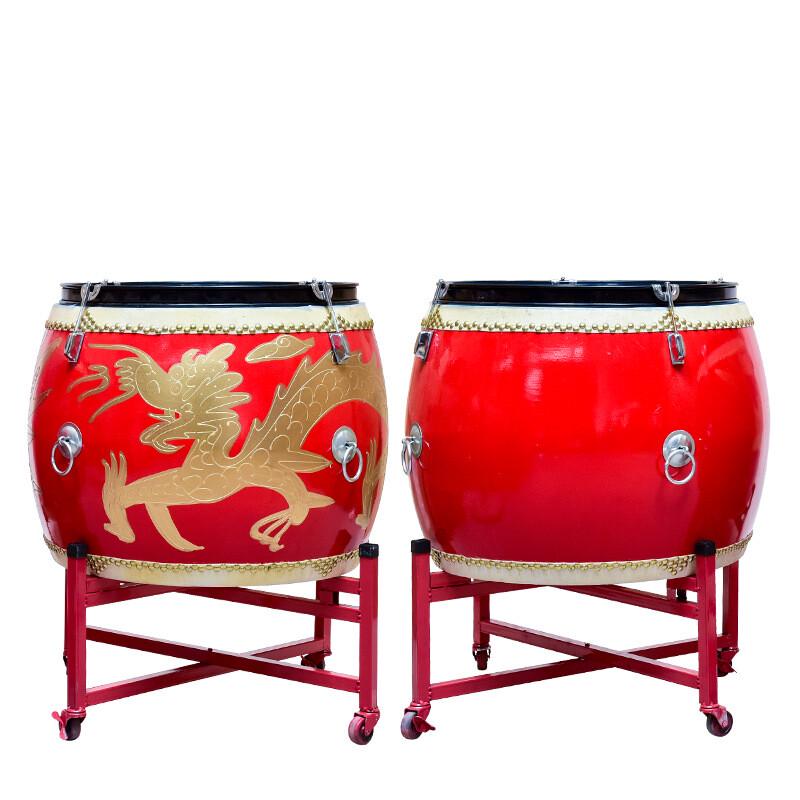 HONG JUN Traditional Dual-Purpose Wooden Drum Set