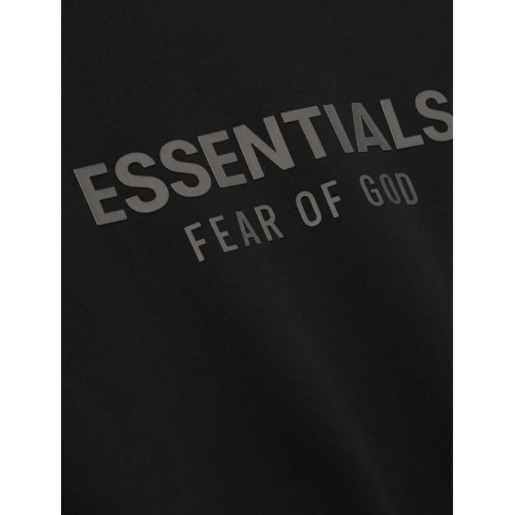 Fear of God Essentials Classic Crewneck Sweatshirt Jet Black Men Tops 192SP252040F