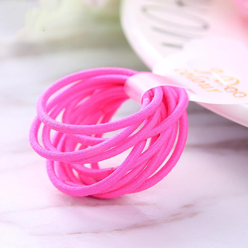 100PCS/bags  2mm Diameter 3cm  Kids Nylon Elastic Hair Bands Ponytail Holder Rope Elasticity Hair Ties for DIY Hair Accessories