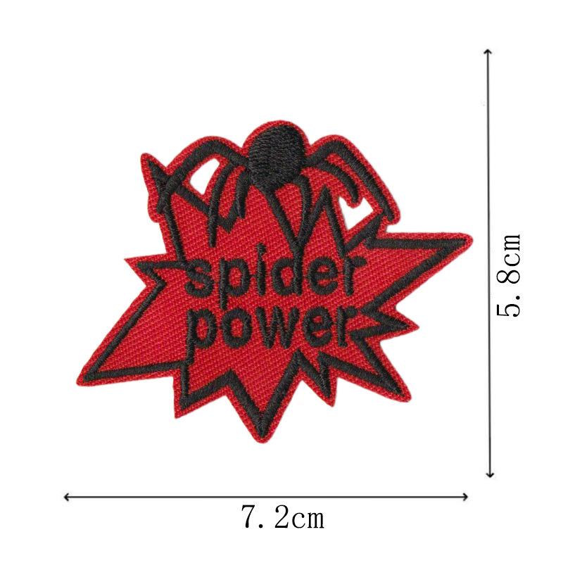 Red Cartoon Spider Decorative Embroidered Patch for Clothing