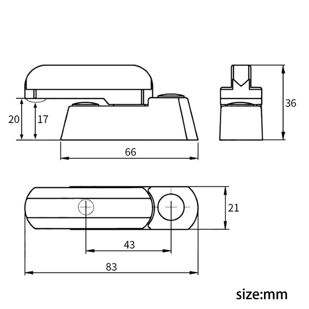 Secure T Shaped Lock Strong Lock Durable Lock Sash Blocker Window Jammer Simple Installation for UPVC Doors & Windows