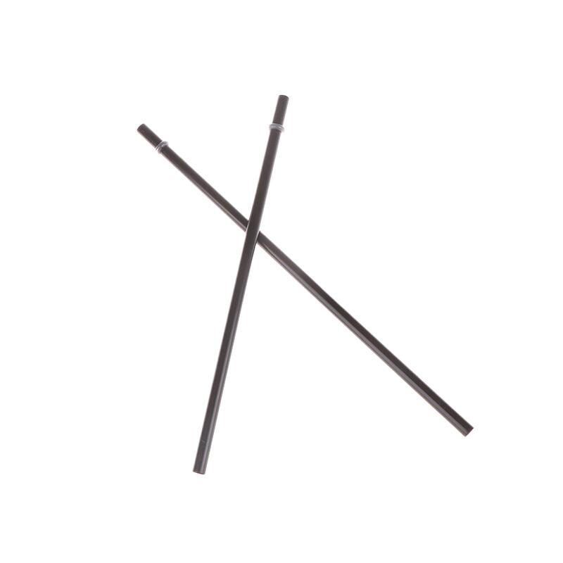 12Pcs 23/27Cm Long Hard Plastic Straws With 1 Straw Brush Reusable Black Straws Tumbler Replacement Straws Cup Accessories