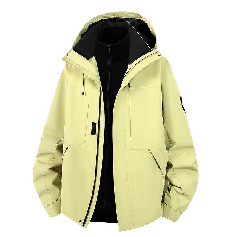 Unisex Winter 3-in-1 Shell Jacket Set for Couples - Mountaineering & Outdoor Workwear