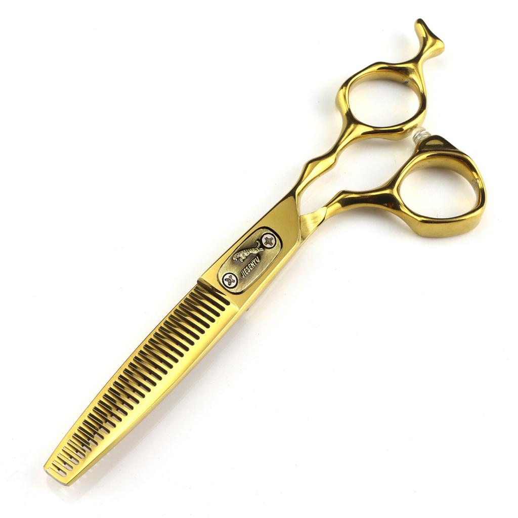 6.0 Inch Black And Gold, Leopard, Personalized, Hair Scissors, Hair Scissors, Flat Scissors, Bangs Scissors