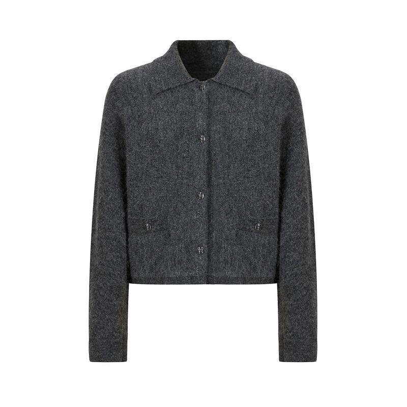 JOJO & ANNACO Women's Relaxed Lapel Knit Cardigan