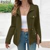 ZANZEA Womens Casual Long Sleeve Zipper Cardigan Thin Jackets