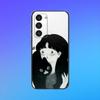 cute cat by artist Park Sung-O Phone Case For Samsung A73,A72,A71,A70,A53,A52,A51 Black Soft Case