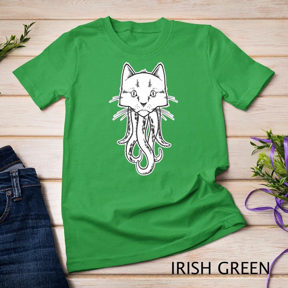 Funny Cat with Octopus Tentacles Premium Unisex T-shirt 4 S