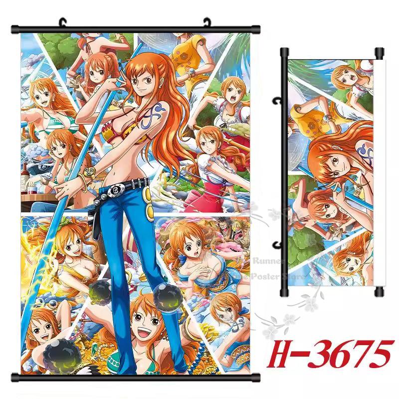P-One P-Piece Hd Poster Scroll Painting Peripheral Hanging Painting Bedside Living Room Background Wall Cloth Painting