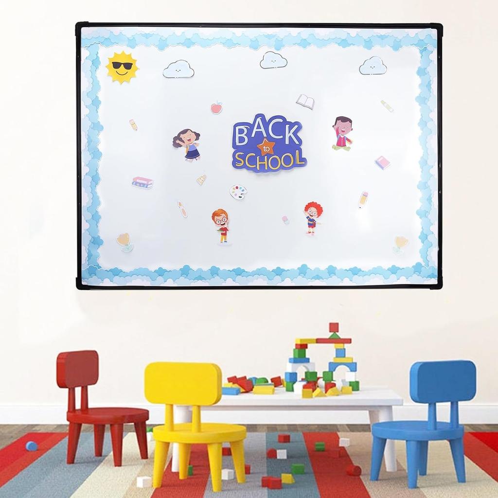 32.8ft Cloud Mass Border Trim Wall Sticker for Chalkboard Notice Board Decoration Bulletin Board Border Trim Sticker