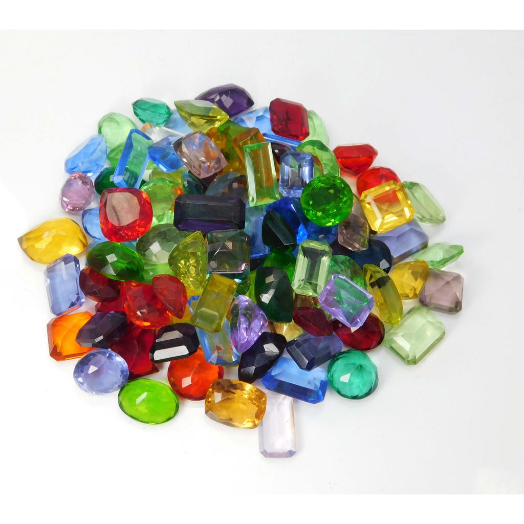 Lab-Created Mixed Color Topaz Loose Gemstone 555 Ct Mixed Shape Lot for Jewelry Making and Crafts