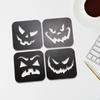 4 Halloween Coasters, Glass Novelty Table Protectors, Insulation Pads, Home