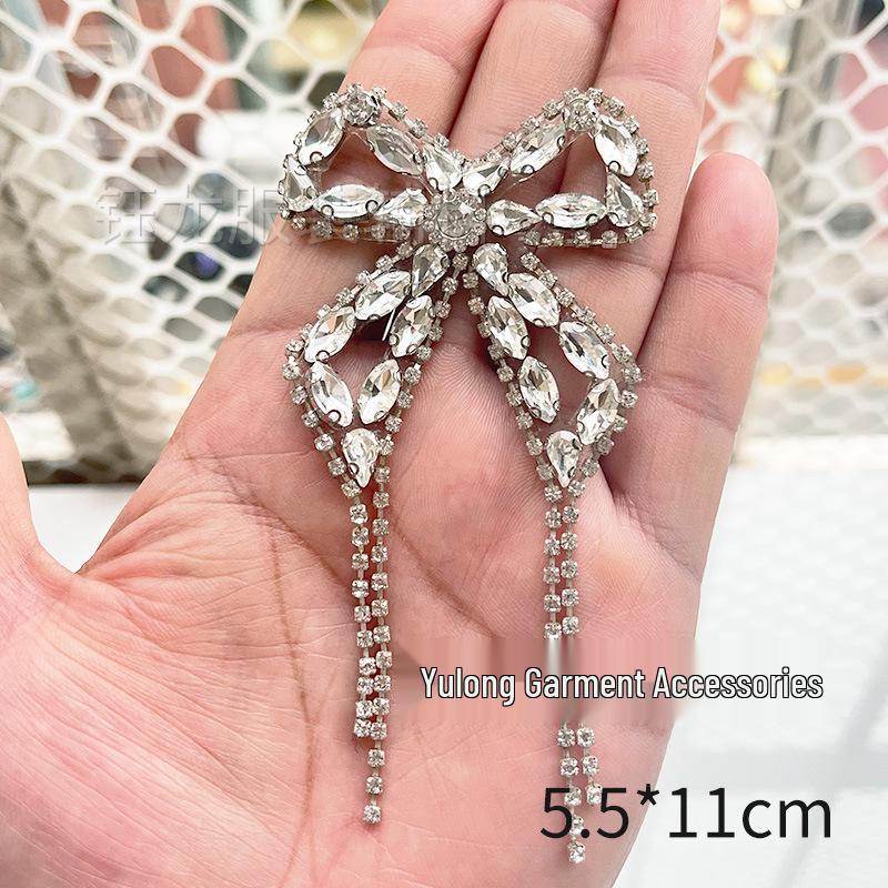 White Rhinestone DIY Hotfix Adhesive Fabric for Crystal Ornaments & Shoe Box Decorations