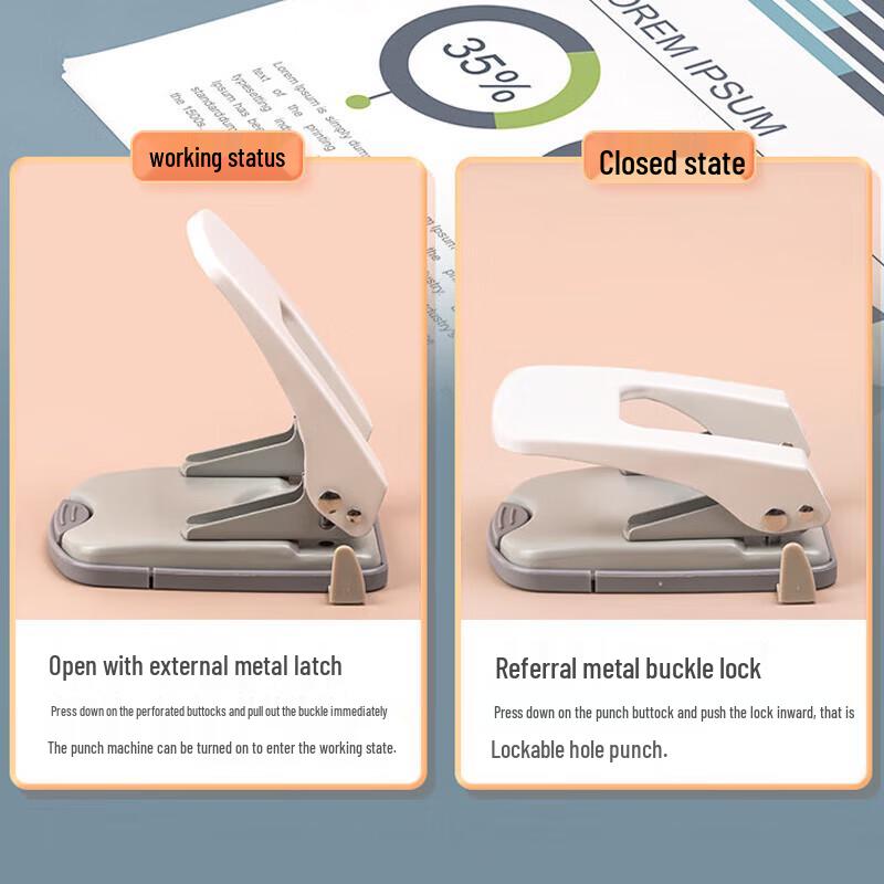 JY Two-Hole Punch with Positioning Ruler