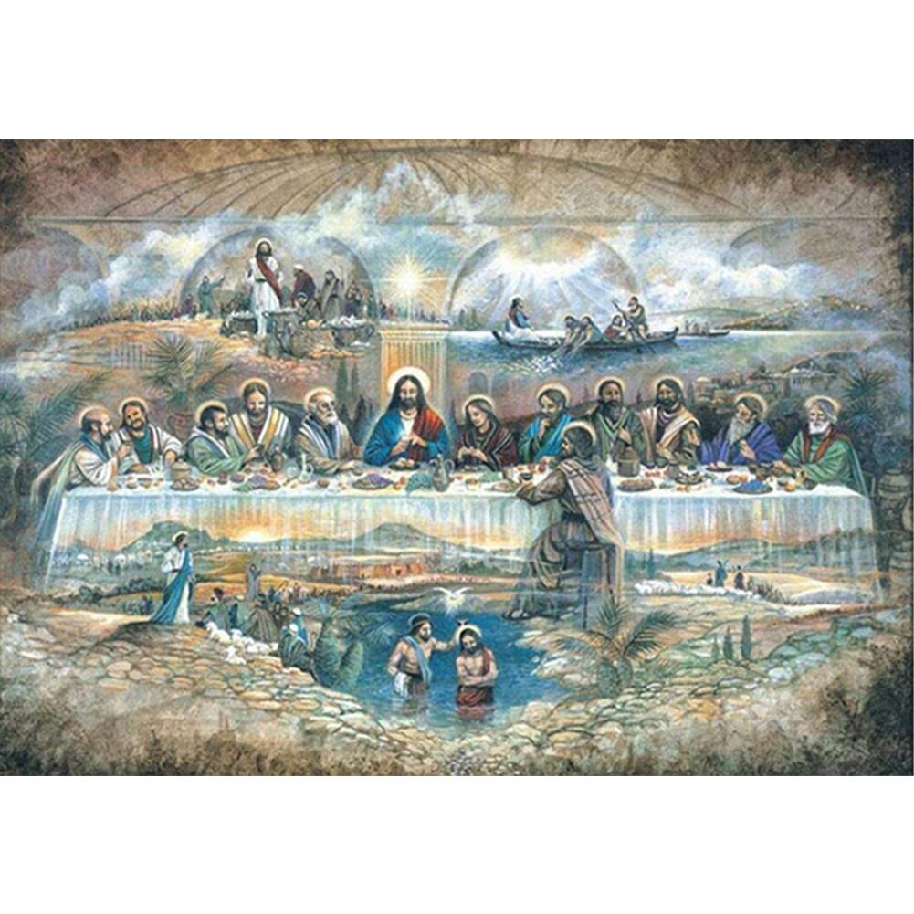 

Vollstick-Öko-Baumwollgarn 11 CT Druck «Das letzte Abendmahl» Kreuzstich 60 x 45
