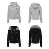 Mens Oversized Hooded Sweatshirt With Detachable Faux Fur Collar Embroidered Irregular Zipper Design Streetwear