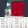 Elegant Red Shower Curtain With White Line Heart Design Waterproof Polyester Bath Curtain No Punching For Modern Bathroom Decor