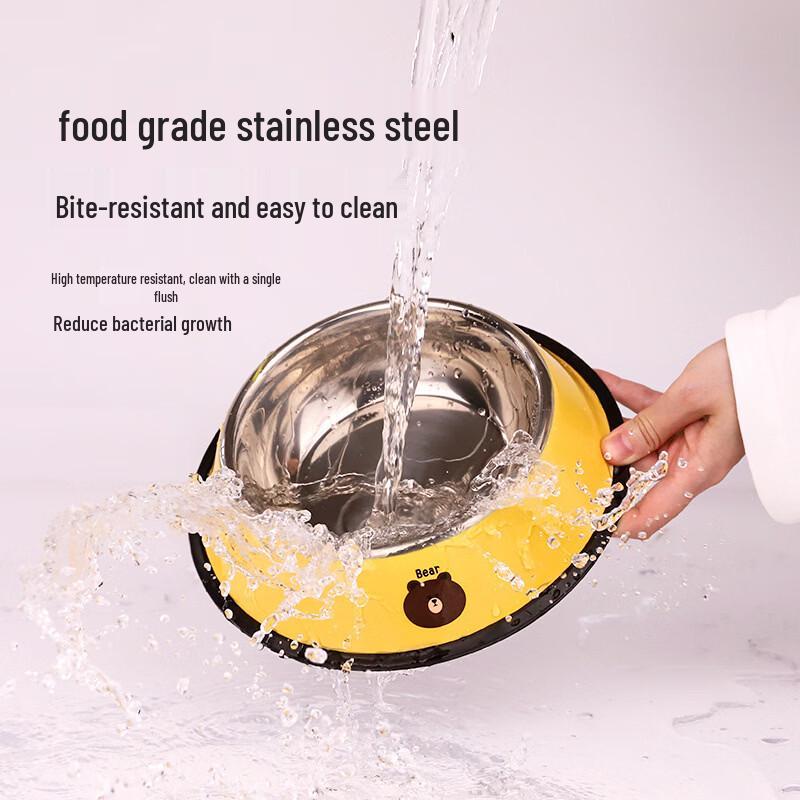 Anti-Tip Stainless Steel Pet Food Bowl