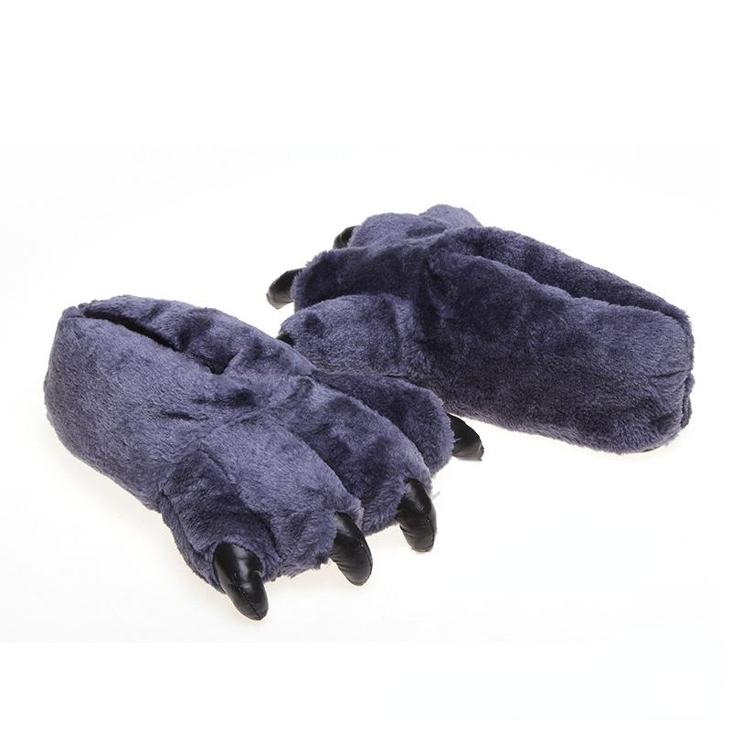 Fashion Funny Plush Slippers Women Winter Shoes Indoor Personalized Casual Flats Furry Slides Couples Comfort Bedroom Shoes Halloween