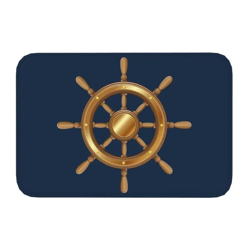 Nautischer Kompass Fußmatte Anker Ruder Gedruckt Kleiner Teppich Rutschfest Wasserabsorbierend Badezimmer Küche Fußmatte Heimdekoration