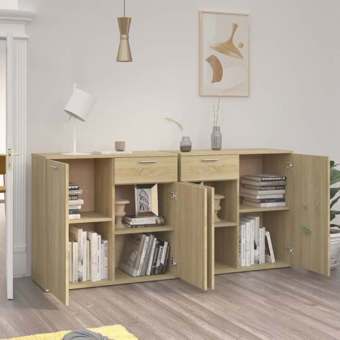 VidaXL Buffet Sonoma Oak 160x36x75 Cm Engineered Wood 3074930