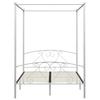 Canopy Bed Frame White Metal 140 x 200 cm