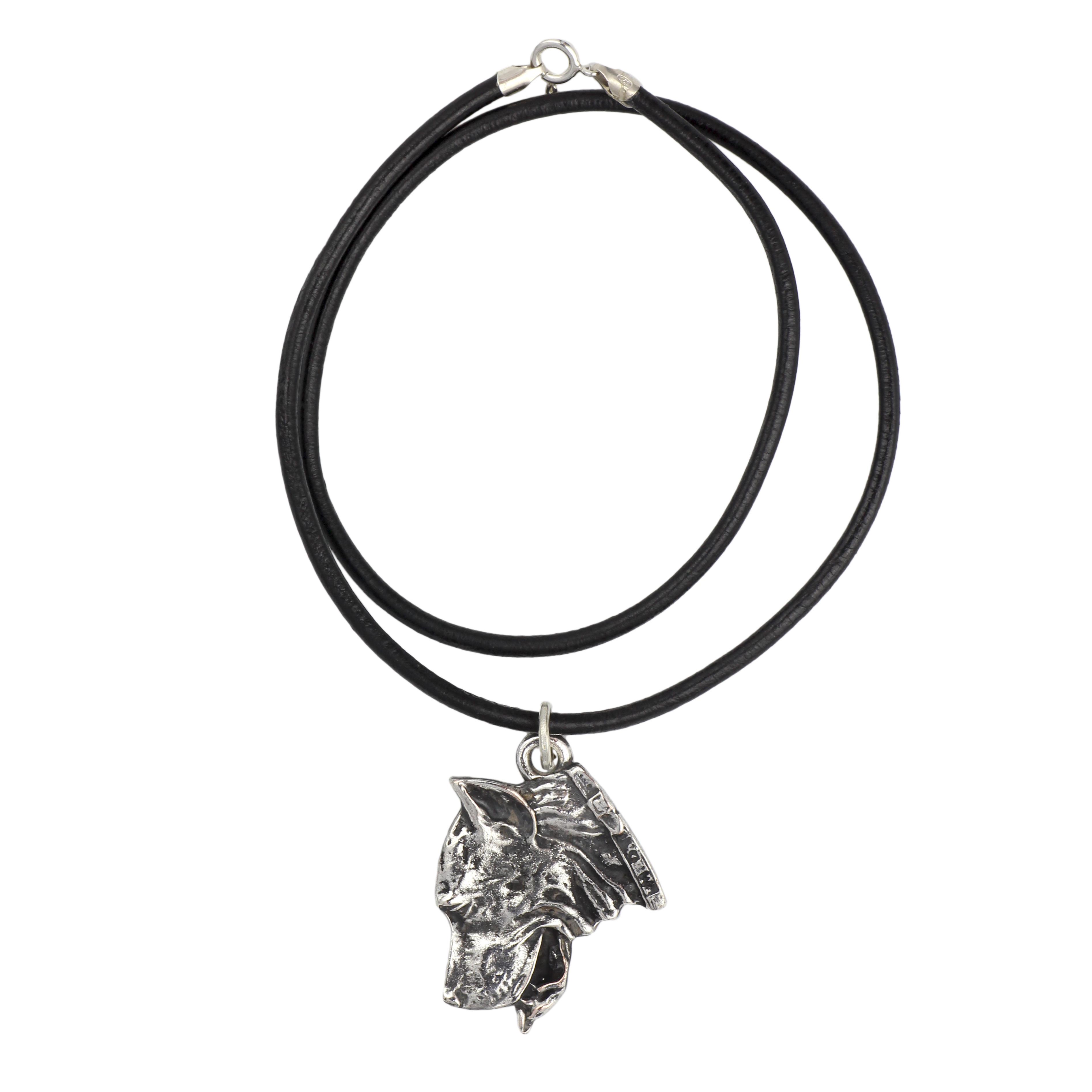 

Presa Canario, Dogo Canario, Canary Mastiff I - Necklace with dog, silver-plated pendant for dog fan, unique jewelry by Art-Dog brand срібний