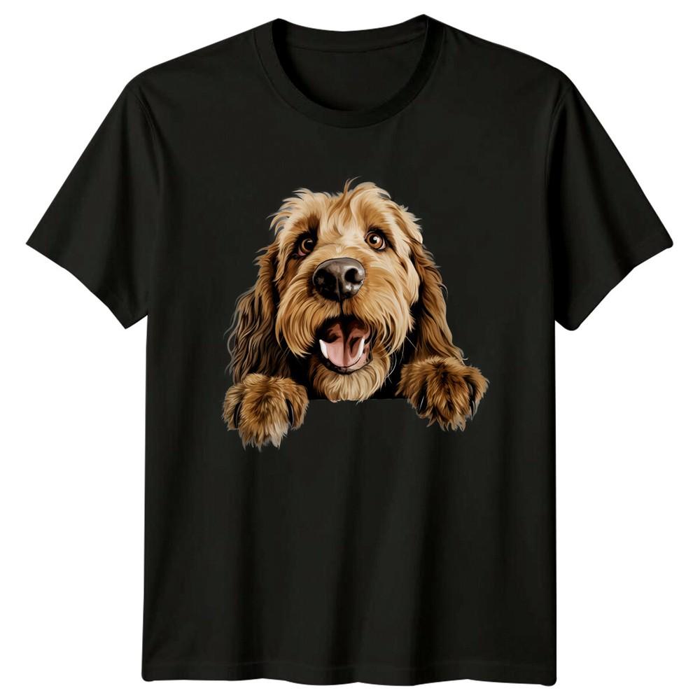 Goldendoodle Dog Breed Portrait Graphic Art Style Novelty TShirt Unisex T-Shirt XXXXL