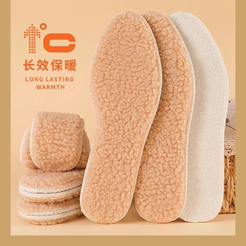Winter Warm Insoles, Thickened Lambskin and Anti-odor Cotton Shoes for Both Men and Women