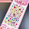 6PCS 3D Gem Diamond Stickers Rhinestone Acrylic Crystal Creative DIY Gifts For Girls Kids Toys Mobile Album Decoration