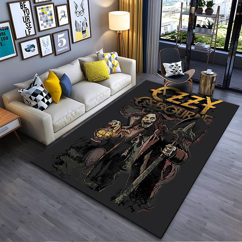 Ozzy Osbourne Gothic Artwork suitable as a non-slip mat for the living room or bedroom sofa